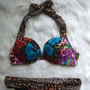 Victoria's Secret Bombshell Bikini~Tropical Floral Leopard!
